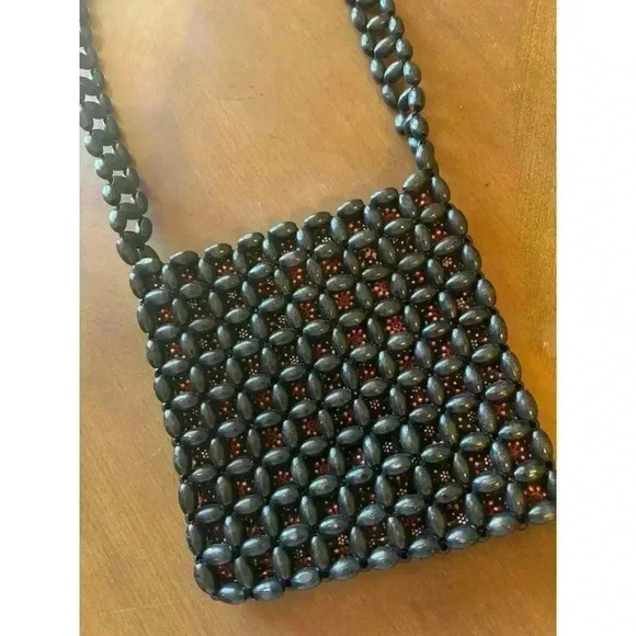 The Sak vintage boho wooden beaded crossbody shoulder bag in excellent condition - Picture 2 of 6